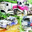 Seven vehicles were damaged in the accident.