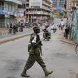 An Ugandan soldier patrols a street in Kampala, Uganda February 20, 2016.