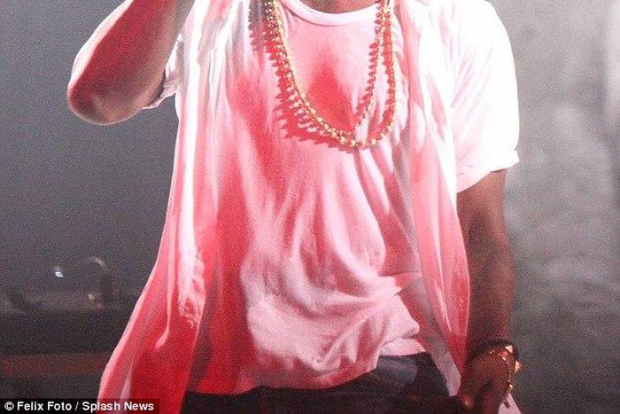 Kanye West performing at the VMAs