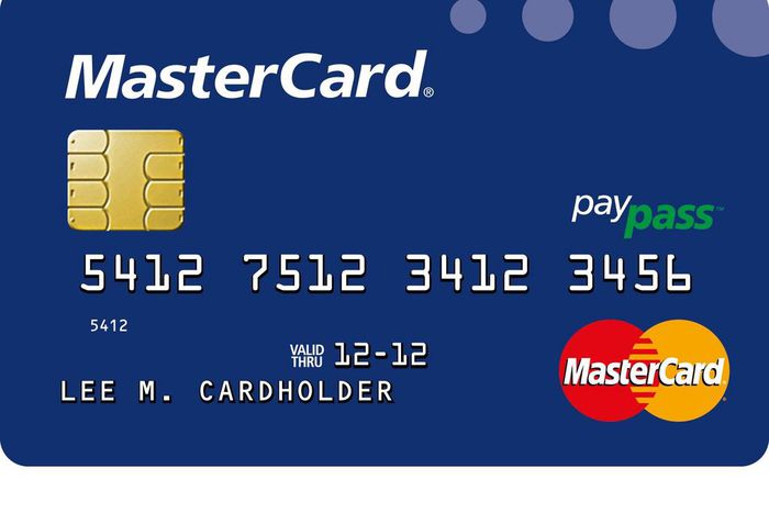 Sample MasterCard-issued payment card