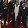 Saudi King Salman bin Abdulaziz (C-L) walks with Egypt's President Abdel Fattah al-Sisi during a welcoming ceremony upon al-Sisi's arrival to attend the Summit of South American-Arab Countries, in Riyadh November 10, 2015.