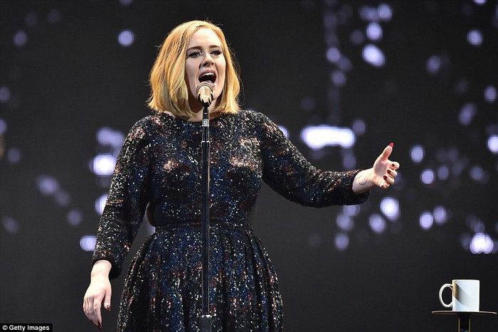 Adele during a stage performance