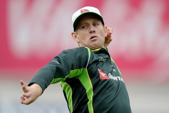 Cricket - Australia Nets - Kia Oval - 19/8/15. Australia's Adam Voges throws a ball during nets.