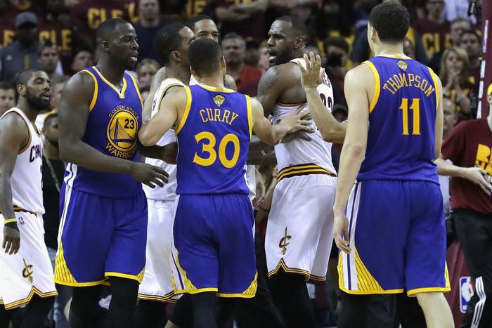 LeBron James and Draymond Green