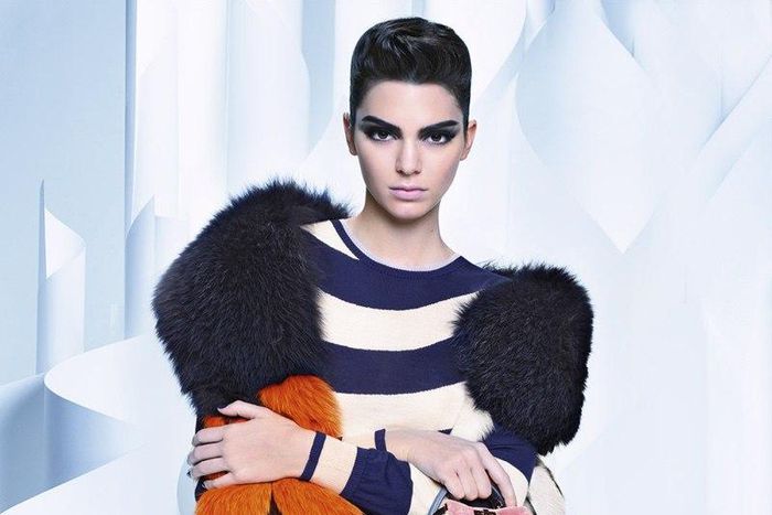 Model wears short hair look for Fendi F/W 2016 campaign