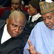 Sambo Dasuki (right) and one of his counsels.