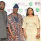 L-R: Coordinator, Enterprise Sales, Globacom, Mr. Folu Aderibigbe; out-going President, Lagos Business School Alumni Association, Mr. Wole Oshin; in-coming President, Mrs. Bola Adesola, and Globacom’s Head, Corporate Sales, Kamaldeen Shonibare, at the ...