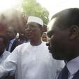 Chadian President Idriss Deby (2nd R) arrives at a polling station during the presidential election in Ndjamena, Chad, April 10, 2016.
