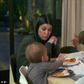 Kourtney Kardashian and Corey Gamble dining together with her kid