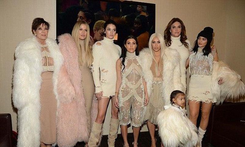 Kardashian-Jenner family came all out in bold Yeezy X Balmain looks for the Yeezy Season 3 showcase.