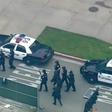 Police combat team on cordoning off the University of California (UCLA).