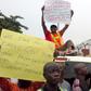 File Photo: Protesting oil workers.