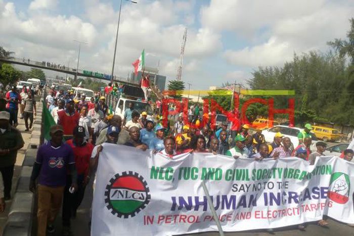 NLC protest in Lagos