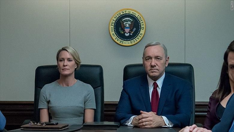 Robin Wright and Kevin Spacey in "House of Cards"
