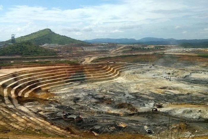 The KCD open pit gold mine at the Kibali mining site in northeast Democratic Republic of Congo, May 1, 2014.