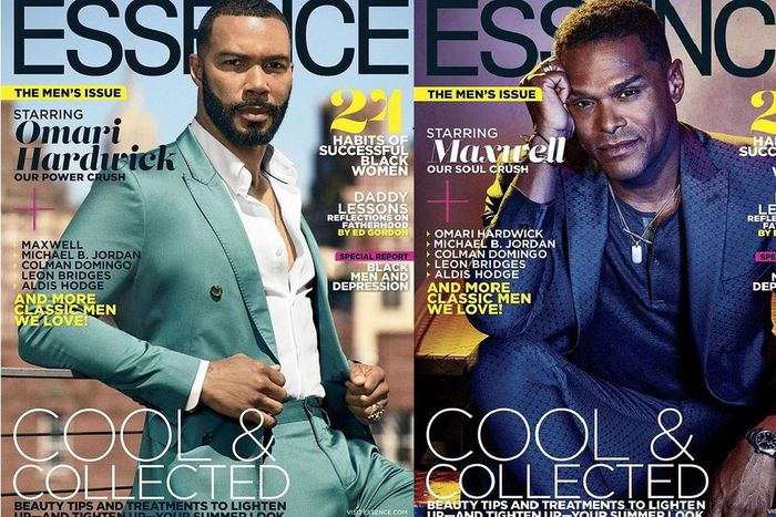 Omari Hardwick and Maxwell on the covers of Essence magazine