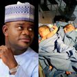 Governor Yahaya Bello (left) and his new twin boys.