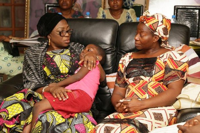 Lagos State first lady, Bolanle Ambode and widow of ex-LG boss, Mrs Rachael Adepitan