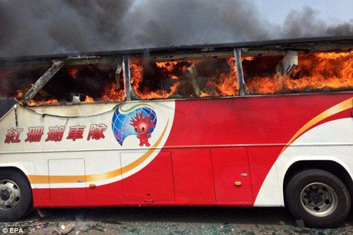 Tourist bus crash in Taiwan