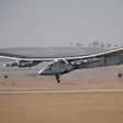 Solar Impulse 2, a solar powered plane piloted by Swiss aviator Andre Borschberg, is seen as it prepares to land at Cairo Airport, Egypt July 13, 2016. REUTERS/Amr Abdallah Dalsh