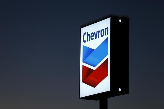 A Chevron gas station sign is shown in Cardiff, California, January 25, 2016.