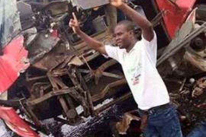 Lucky man thanks God for surviving terrible accident