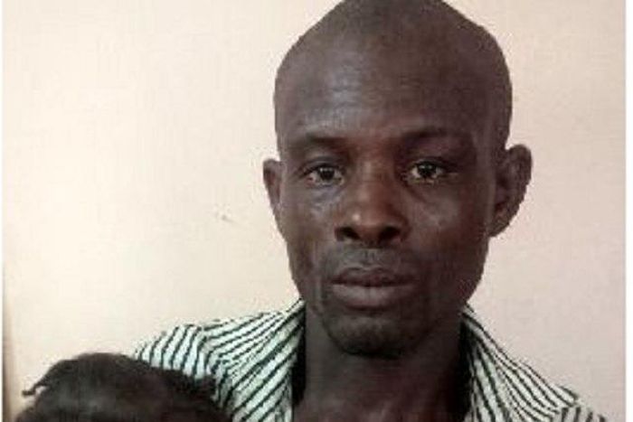 The suspect, Happiness Umaru, and the baby