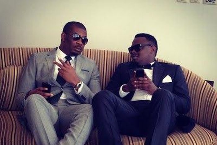 Don Jazzy and Dr SID attending 2face Idibia's wedding in Dubai, February 2013