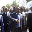 Democratic Republic of the Congo"s President Joseph Kabila (C) greets supporters as he arrives at the airport in Lubumbashi, the capital of Katanga province in the Democratic Republic of Congo, June 13, 2016.