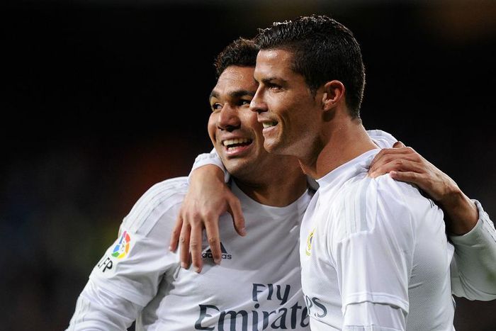 Casemiro and Cristiano Ronaldo