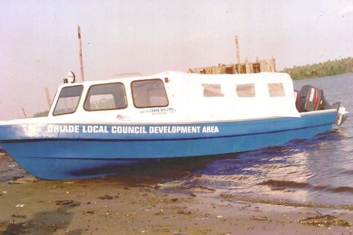 A boat for mass transit