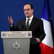 French President Francois Hollande delivers a speech during the 10th Emergency Healthcare congress at the Palais des Congres in Paris, France, June 3, 2016.