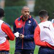 Thierry Henry leading Arsenal U-19 training