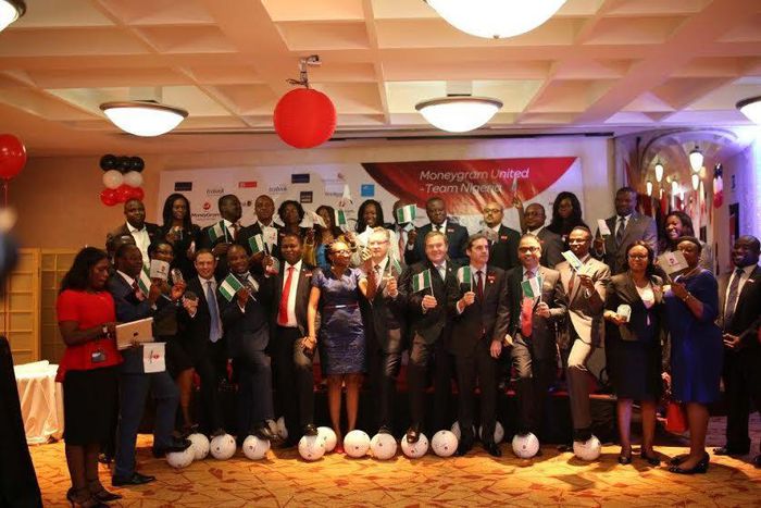 Cross section of MoneyGram officials and agent banks representatives, during the MoneyGram Agents Cocktail party, held in Lagos recently.