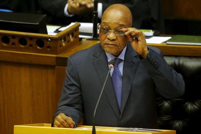 South Africa's President Jacob Zuma answers questions at Parliament in Cape Town, in this picture taken March 17, 2016.