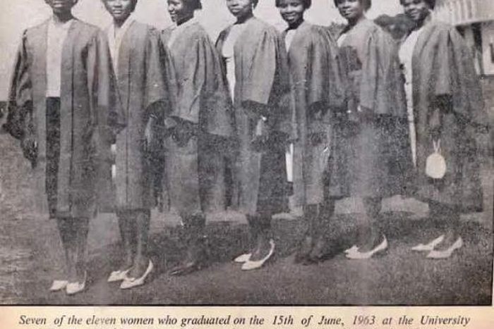 Throwback photo of the first female graduates of Nsukka in 1963