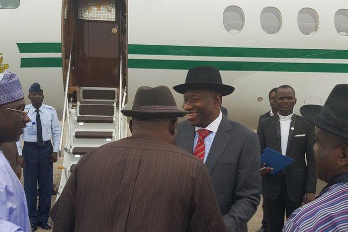 Former President Goodluck Jonathan leaving Nigeria for Zambia, where he is billed to lead the African Union Elections Observation Mission, AUEOM, in the country’s election scheduled take place on October 11, 2016.