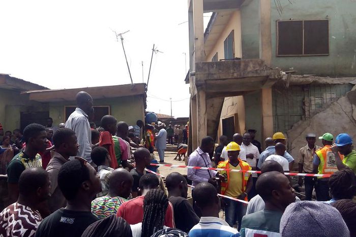 scene of collapse building