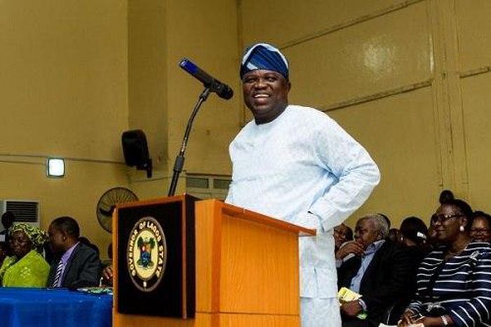 Lagos State Governor, Akinwunmi Ambode meets with deputy, civil servants