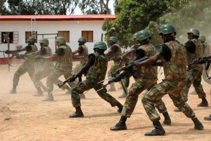 A group of Nigerian soldiers