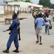 A policeman patrols the streets after a grenade attack of Burundi's capital Bujumbura, February 3, 2016. REUTERS/Jean Pierre Aime Harerimama