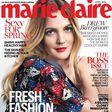 Drew Barrymore for Marie Claire US April 2016 cover feature