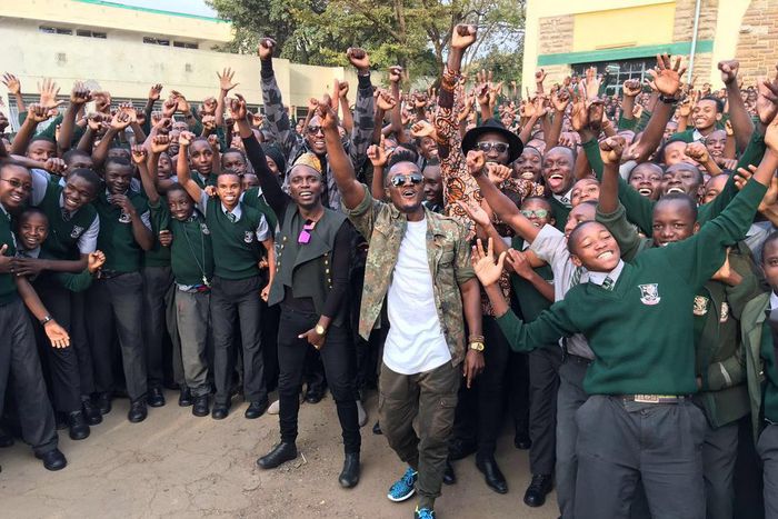 Sauti Sol acapella at UpperHill high school