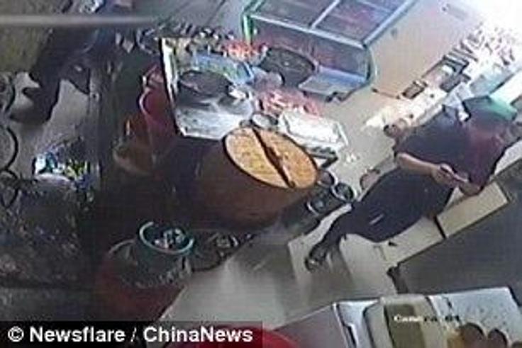 Careless woman who accidentally hit gas flame
