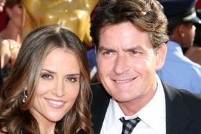 Charlie Sheen with ex wife, Brooke Mueller