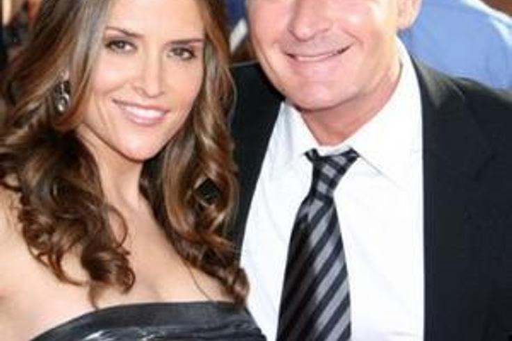 Charlie Sheen with ex wife, Brooke Mueller