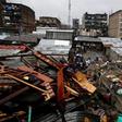 A general view shows rescue workers searching for residents feared trapped in the rubble of a six-storey building that collapsed after days of heavy rain in Nairobi, Kenya, May 1, 2016.
