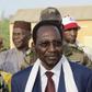 Mali's former interim President Dioncounda Traore addresses Mali's troops during his visit to their base in the town of Nara, 375 km from Bamako April 13, 2013.