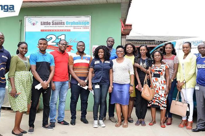 Konga staff at the Little Saints Orphananjge