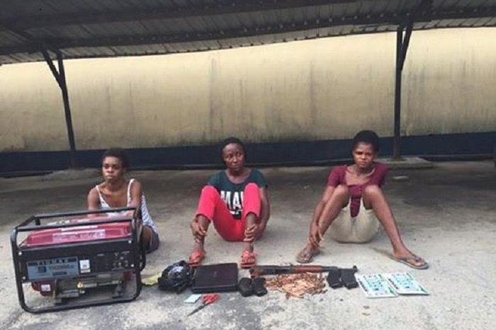 The three female robbery suspects